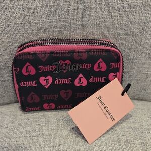 Juicy Couture Black & Pink Heart Wallet